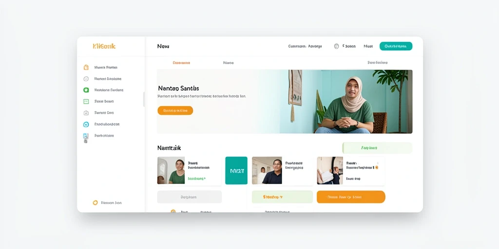 Tampilan utama aplikasi dengan desain modern.